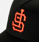 San Francisco Giants Upside Down 950AF Snapback Mens Hat - Black/Orange