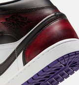 Air Jordan 1 Mid SE Mens Lifestyle Shoe - True Red/White/Court Purple/Black