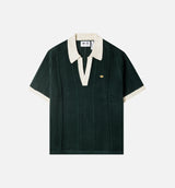 Clot x Adidas Knit Polo Mens Short Sleeve Shirt - Green Night