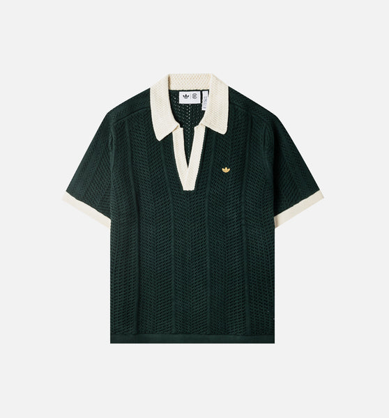 トップス Tightbooth STRIPE KNIT POLO OLIVE XL STRIPE KNIT OPEN POLO - TIGHTBOOTH® タイトブース オフィシャル