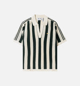 Clot x Adidas Knitted Polo Mens Short Sleeve Shirt - Green Night/Cream White
