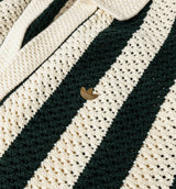 Clot x Adidas Knitted Polo Mens Short Sleeve Shirt - Green Night/Cream White