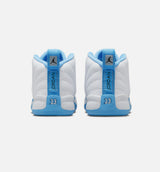 Air Jordan 12 Retro White and University Blue Infant Toddler Lifestyle Shoe - White/University Blue/Metallic Silver