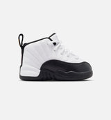 Air Jordan 12 Retro Taxi Infant Toddler Lifestyle Shoe - White/Black/Taxi