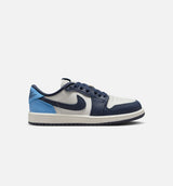 Air Jordan 1 Retro Low OG Obsidian Preschool Lifestyle Shoe - Obsidian/University Blue/Sail