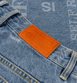 Knowledge Big Denim Mens Short - Blue