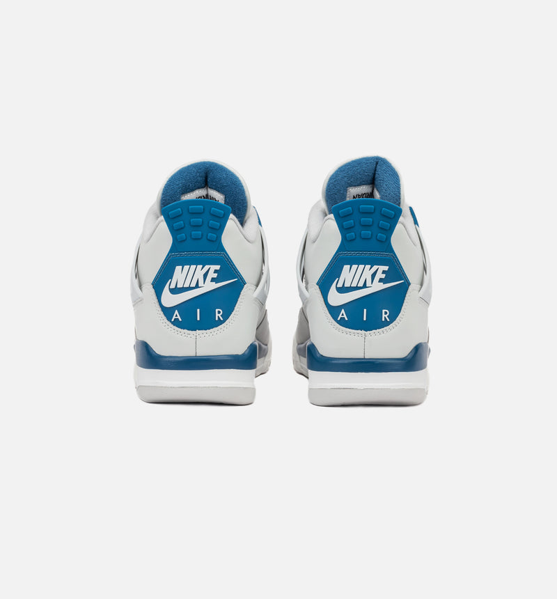 Air Jordan 4 Retro Industrial Blue Mens Lifestyle Shoe - Off White/ Industrial Blue/Neutral Grey