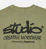 Studio CWW Logo Mens Short Sleeve Shirt - Green