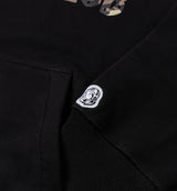 Camo Pullover Mens Hoodie - Black