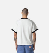 Multi Box Mens Short Sleeve Shirt - White/Black