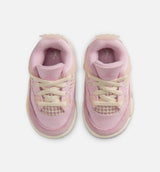 Air Jordan 4 Retro Pink Pearl And Iced Carmine Infant Toddler Lifestyle Shoe - Iced Carmine/Iced Carmine/Coconut Milk/Anthracite/Muslin/Pinksicle