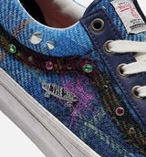 Premium Old Skool 36 Harris Tweed Mens Lifestyle Shoe - Tweed Navy Blue