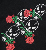 Magic Embroidered Button Down Mens Short Sleeve Shirt - Black