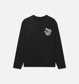 Late Night Dining Mens Long Sleeve Shirt - Black