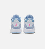 Air Jordan 3 Retro Cobalt Bliss Preschool Lifestyle Shoe - White/Cobalt Bliss/Football Grey/Pink Glow