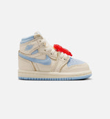 Air Jordan 1 Retro High OG Psychic Blue Infant Toddler Lifestyle Shoe - Pale Ivory/Psychic Blue/Coconut Milk