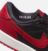 Air Jordan 1 Retro Low OG Banned Preschool Lifestyle Shoe - Black/Black/Varsity Red/Summit White Free Shipping