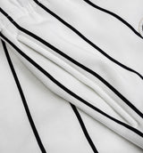 Brooklyn Fleece Striped Diamond Mens Short - Black/White