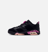 Air Jordan 6 Retro Fearless Grade School Lifestyle Shoe - Black/Laser Fushia/Pink Foam