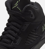 Air Jordan 5 Retro Halloween Preschool Lifestyle Shoe - Black/Black/Picante Red/Glow N The Dark