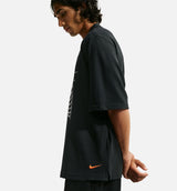 Your Message Here Mens Short Sleeve Shirt - Black/Safety Orange