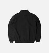 Media Training Quarter Zip Pullover Mens Jacket - Black