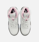 Air Jordan 5 Retro Medium Soft Pink Grade School Lifestyle Shoe - White/Medium Soft Pink/Black Free Shipping