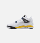 Air Jordan 4 Retro Rare Air Tour Yellow Mens Lifestyle Shoe - White/Dark Blue Grey/Black/Tour Yellow Free Shipping
