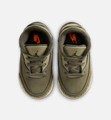Air Jordan 3 Retro Medium Olive Infant Toddler Lifestyle Shoe - Medium Olive/Sequoia/Neutral Olive/Sail Free Shipping