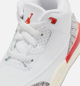 Air Jordan 3 Retro Georgia Peach Infant Toddler Lifestyle Shoe - White/Cosmic Clay/Sail/Cement Grey