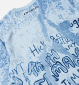 AJ 85 Graphic Mens Short Sleeve Shirt - Blue/Black