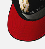 San Francisco 49ers Flames 9Fifty Snapback Mens Hat - Black/Red