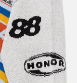 Racing Mock Neck Womens Short Sleeve Shirt - Blue