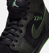 Air Jordan 1 Mid SE Hallowen Mens Lifestyle Shoe - Black/Sequoia/Scream Green/Black
