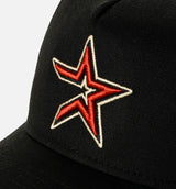 Houston Astros Logo 940AF Snapback Mens Hat - Black/Red