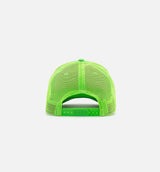 House Cat Trucker Mens Hat - Neon/Green