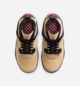 Air Jordan 4 Retro Preschool Lifestyle Shoe - Sesame/Fire Red/Black/White