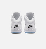 Air Jordan 5 Retro OG White Metallic Preschool Lifestyle Shoe - White/Black/Metallic Silver