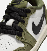 Air Jordan 1 Low OG Medium Olive And Summit White Infant Toddler Lifestyle Shoe - Medium Olive/Black/Summit White/Sail)