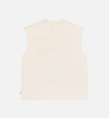 Block Party Cut Off Mens Short Sleeve Shirt - Bone