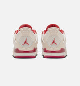 Air Jordan 4 Retro Valentines Day Infant Toddler Lifestyle Shoe - Pale Ivory/Sierra Red/Tough Red