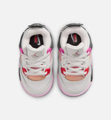 Air Jordan 4 Retro Comic Infant Toddler Lifestyle Shoe - Off White/Fire Pink/Anthracite Free Shipping