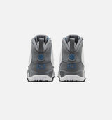 Air Jordan 9 Retro Flint Grey and French Blue Preschool Lifestyle Shoe - White/French Blue/Flint Grey