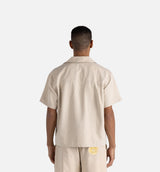 Brushed Camp Mens Short Sleeve Shirt - Sand
