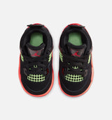 Air Jordan 4 Retro Black Infrared 23 Infant Toddler Lifestyle Shoe - Black/Infrared 23/Bright Mango Free Shipping
