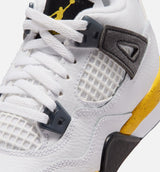 Air Jordan 4 Retro Rare Air Tour Yellow Preschool Lifestyle Shoe - White/Dark Blue Grey/Black/Tour Yellow Free Shipping