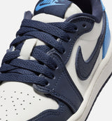 Air Jordan 1 Retro Low OG Obsidian Preschool Lifestyle Shoe - Obsidian/University Blue/Sail