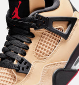 Air Jordan 4 Retro Grade School Lifestyle Shoe - Sesame/Fire Red/Black/White
