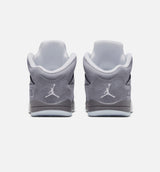 Air Jordan 5 Retro Wolf Grey Infant Toddler Lifestyle Shoe - Light Graphite/White/Wolf Grey