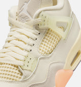 Air Jordan 4 Retro Birds of Paradise Womens Lifestyle Shoes - Coconut Milk/Metallic Gold/Muslin/Bright Mango/Sundial/Black